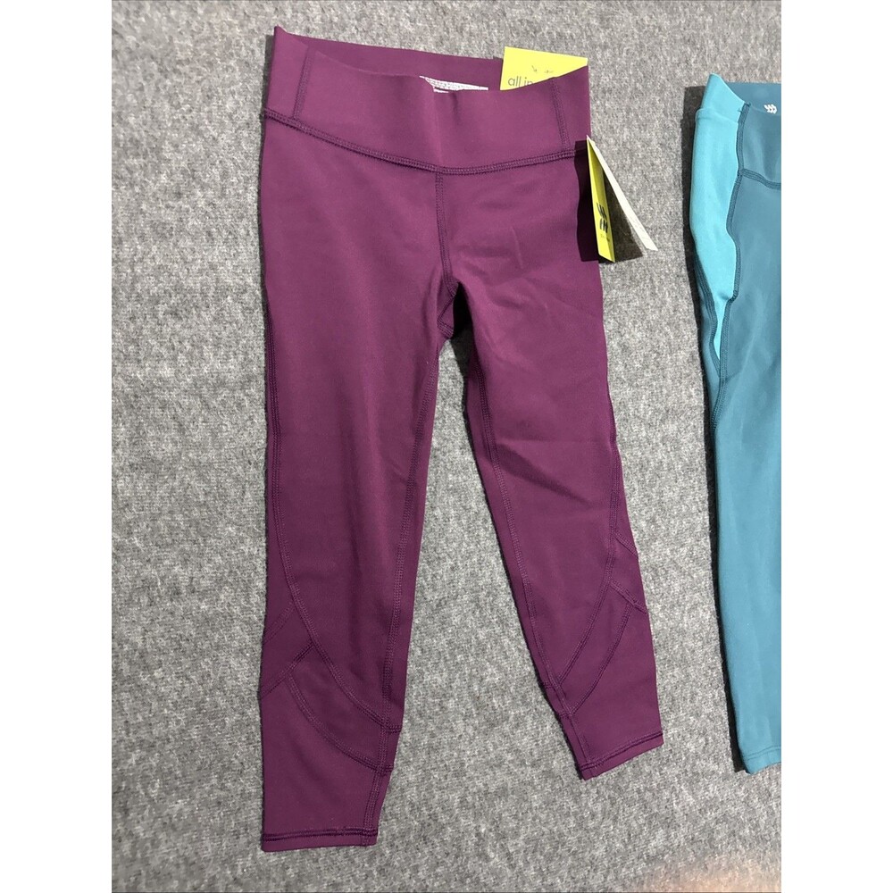 All In Motion Girl's Pants 2 Pair Activewear Leggings Multicolor Extra Small 4/5 - Picture 2 of 8
